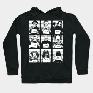 Halloween Mug Shot / Horror Movie Character Hoodie